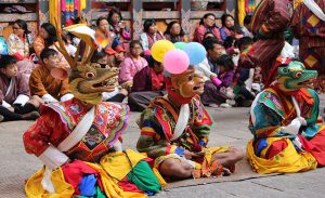 Mask Dance during Festival in Bhutan